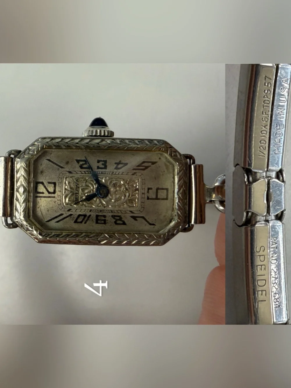Vintage 18k White Gold Filled Bulova Watch